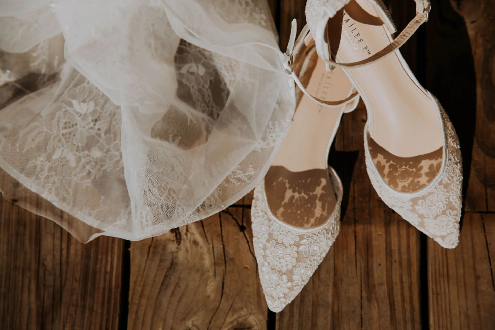 Bridal shoes detail